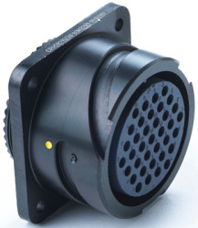 Circular connector, 8 pole, crimp connection, bayonet locking, straight, Y5015-000000100136