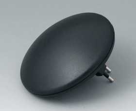 ABS/PC enclosure, (Ø x H) 110 x 41 mm, black (RAL 9005), IP40, B5011329