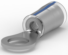 Insulated ring cable lug, 1.25-2.0 mm², AWG 16, 5 mm, natural, 53418-1