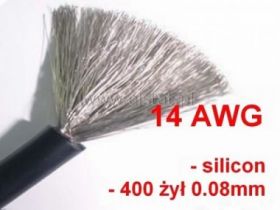 Przewód silikonowy; CU; 2mm2; czarny
