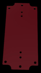 Mounting plate, hard paper, (L x W x H) 150 x 70 x 1.5 mm, natural, for M/T 219-220, M/T 231-235, EM/ET 220, EM/ET 231, 22000600