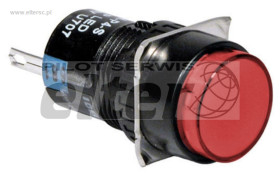 Przeł. przycisk. okr. ON-ON 3A podśw. 12V Czerw.