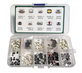 ZESTAW MIKROPRZYCISKÓW 250szt TACT SWITCH SMD