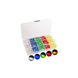 Zestaw Diod LED 5mm 500 Sztuk Matowe