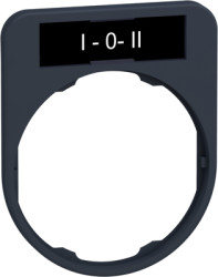 Label holder, printed with “I-0-II”, for Harmony XB4F/XB5F, ZBYF2186