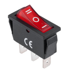 PRZEŁĄCZNIK KLAWISZOWY IRS-103-3C ON-OFF-ON CZERWONY (PRZEL048LP)