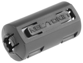 Ferryt pierścieniowy średnica otworu 5mm Elektronika użytkowa otwory: 1 Zatrzaskowe pierścienie ferrytowe Ferryt Tak