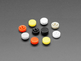 Adafruit Plastic Button Caps For Square Top (10-pack) - 8mm Diameter