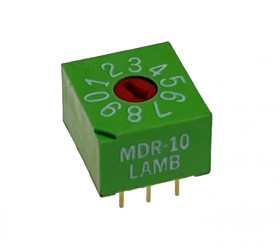 Przełącznik obrotowy - BCD 3+3 / 10 pozycji