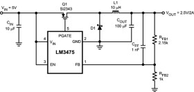 10-V, hysteretic PFET buck controller