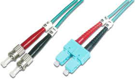 FO patch cable, ST to SC, 2 m, OM3, multimode 50/125 µm, DK-2512-02/3