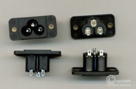 GNIAZDO ZASILANIA "KONICZYNKA" DO OBUDOWY