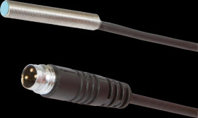 IB05C948, czujnik indukcyjny, M5x0,5 25long, Flush, Sn: 0,8, 10-30V DC, PNP NO, Złącze kablowe M8 3pin 0,3m, IP67