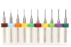 ZESTAW WIERTEL DO PCB - 0.1-1MM - 10 SZT