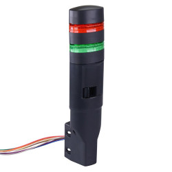 LD6A-2WZQB-RG Red/Green Stack Light LED Tower with Sounder & Flasher Wall Mount 24VAC/DC IDEC