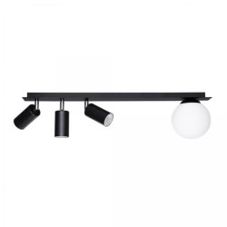 Lampa sufitowa ALBIO reflektory na rozecie – GU10, szklany klosz na E14 do salonu K-4136 Kaja Lighting
