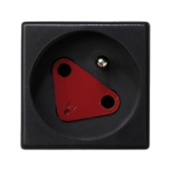 Simon Connect Gniazdo K45 DATA z kluczem z uziemieniem 16A/230V szybkozłączki czarny KS22/14