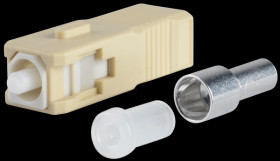 53206.11 Multimode SC connector, beige, with kink protection
