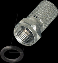 FF0/7DL Twist-on F-plug, for 7.0-mm diameter antenna cables