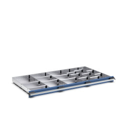 Zestaw przegródek Ściana działowa Srebrny Blacha stalowa for use with Szuflady, Dimensions1300 X 750 X 75mm Bott