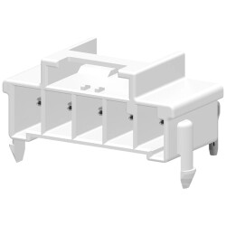 Socket header, 5 pole, pitch 6 mm, angled, natural, 1969694-5