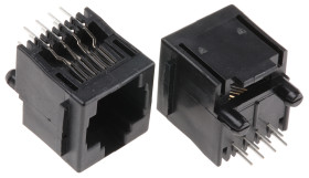 Gniazdo RJ45 Żeński Złącze RJ45 Przewlekany Cat3 TE Connectivity, proste, 8P8C-żyłowe