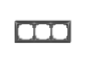 DECO Ramka 3 potrójna uniwersalna z tworzywa DECO Soft grafitowy 11DRSO-3 KARLIK
