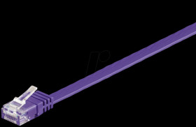 96313 Cat.6a Flat 0100 Patch violet  1m