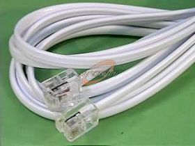 SZNUR TELEFONICZNY POŁĄCZENIOWY 7.5m BIAŁY