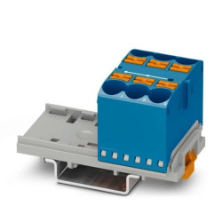Blok rozdzielczy PTFIX 6X10/S-NS35 BU, niebieskie złącze przemysłowe - 6 punktów przyłączeniowych o przekroju 10mm2 /10szt./