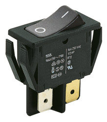 Przełącznik kołyskowy Wł.-wył. Nie 16 A DPST Czarny IP40 Marquardt