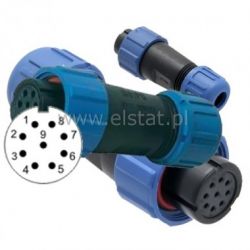 Złącze przemysłowe SP1310/S9-6 GN kabel ( 9P 3A)