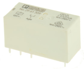 Przekaźnik mocy 12V dc SPDT Phoenix Contact, montaż PCB 360Ω Otwór przezierny