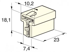 KOSTKA 44.10200 2X WTYK PROST.