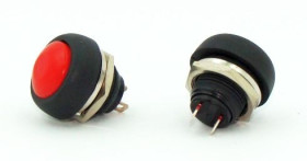 PBS-33B-R przycisk chwilowy okrągły czerwony OFF-(ON)