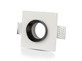 VT-866 Oczko halogenowe trzonek: GU10 gips chrom kwadratowa 3149 V-TAC