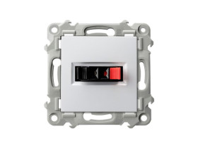 SZAFIR Gniazdo głośnikowe pojedyncze biały GG-1Z/m/00 OSPEL