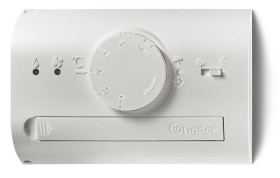 Termostat elektroniczny 5-30C szary, pokrętło, funkcja dzień-noc/lato-zima 1P 5A 230V, zasilanie bateryjne 1T.41.9.003.2000
