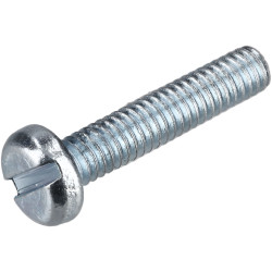 R-TECH 337009 Slotted Pan Head Machine Screws BZP M2.5 12mm - Pack Of 100