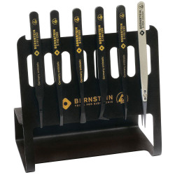 Bernstein 5-190 V Tweezers Set 6-Piece ESD Pincers with Tool Holder