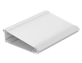 ABS/aluminum enclosure kit, (L x W x H) 181.2 x 250 x 53.2 mm, nature/black (RAL 9005), IP54, 92850250.HMT1