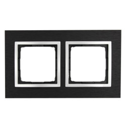 Ramka podwójna metalowa inox yin DRN2/78 Kontakt Simon54 Nature