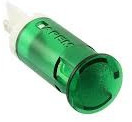 Signal light, 24 V (DC), green, 0.06 cd, Mounting Ø 12 mm, LED number: 1, QS121XXG24