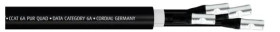kabel LAN Cordial 15661, 1 szt., RJ45, CAT 6a, S/FTP, 3.00 m, czarny