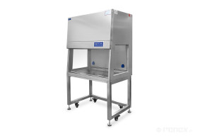 Komora laminarna z nawiewem horyzontalnym o niskim poziomie emisji hałasu, wym. zew. 1340x800x1800 mm (szer. x gł. x wys.)