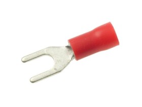 Końcówka widełkowa M3 1mm2 czerwona