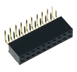 16-Way Double Row Right Angle PCB Socket 2.54mm