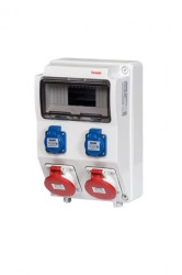 Rozdzielnica RW3958 2x16/5 2xGS IP44 9 mod. 3958.0032