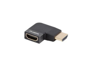 Adapter HDMI(M)-HDMI(F) 8K kątowy prawo aluminium srebrny AD-HDMI-10