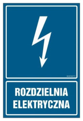 ZNAK - HG057 Rozdzielnia elektryczna - arkusz 9 naklejek 5 x 7,5 cm FN - Folia samoprzylepna